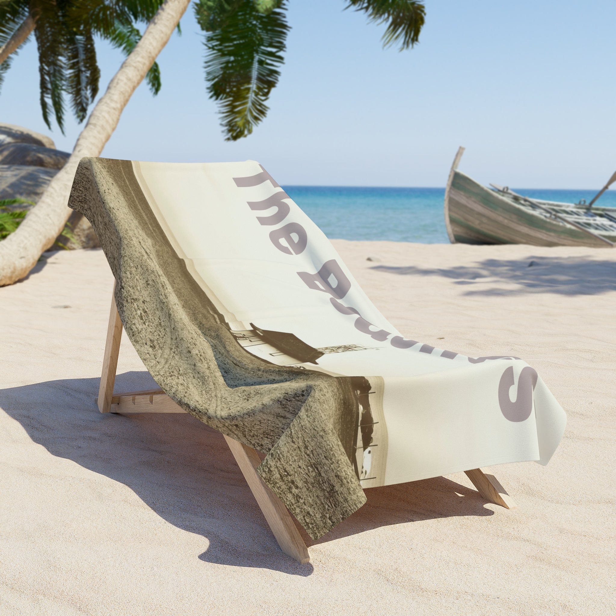 Beach Towel The Beaches Leuty Stn Toronto Blk and Wht photo –  Seaside Photo Printed Towel