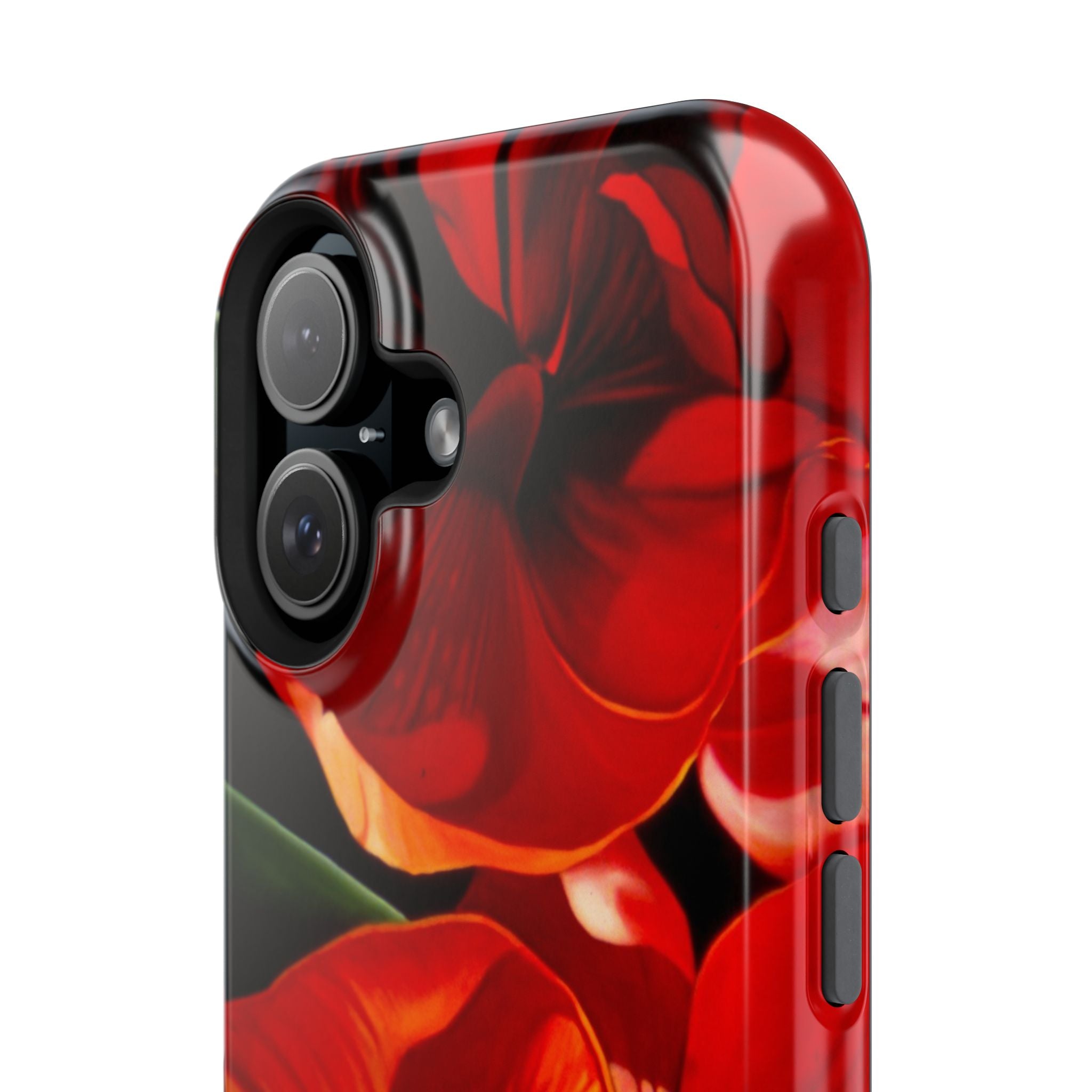 Phone case Lisa Herrera art print Red Amaryllis Floral Impact-Resistant Phone Case