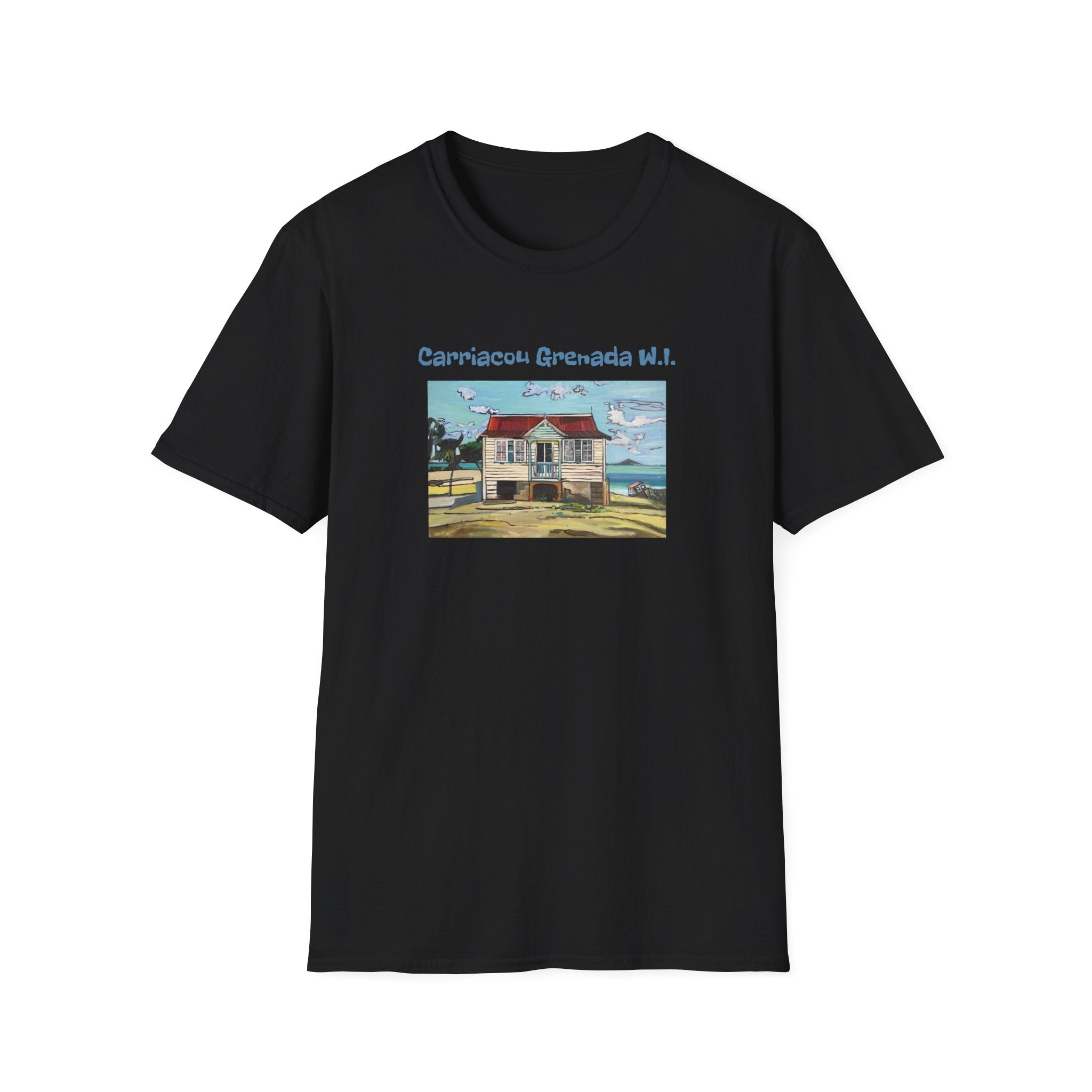T-Shirt Carriacou House  - Carriacou Grenada W.I. Vintage Beach House Tee