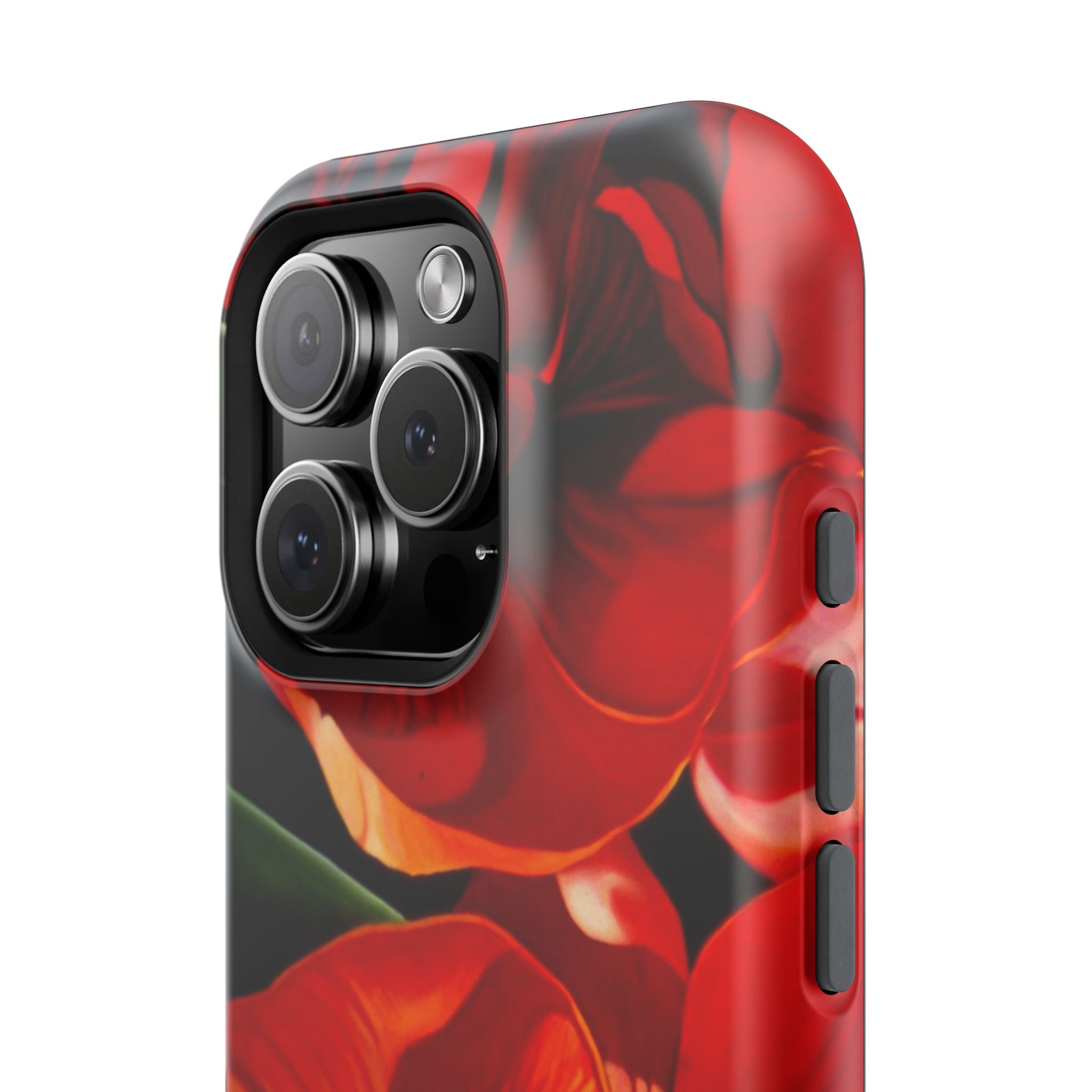 Phone case Lisa Herrera art print Red Amaryllis Floral Impact-Resistant Phone Case