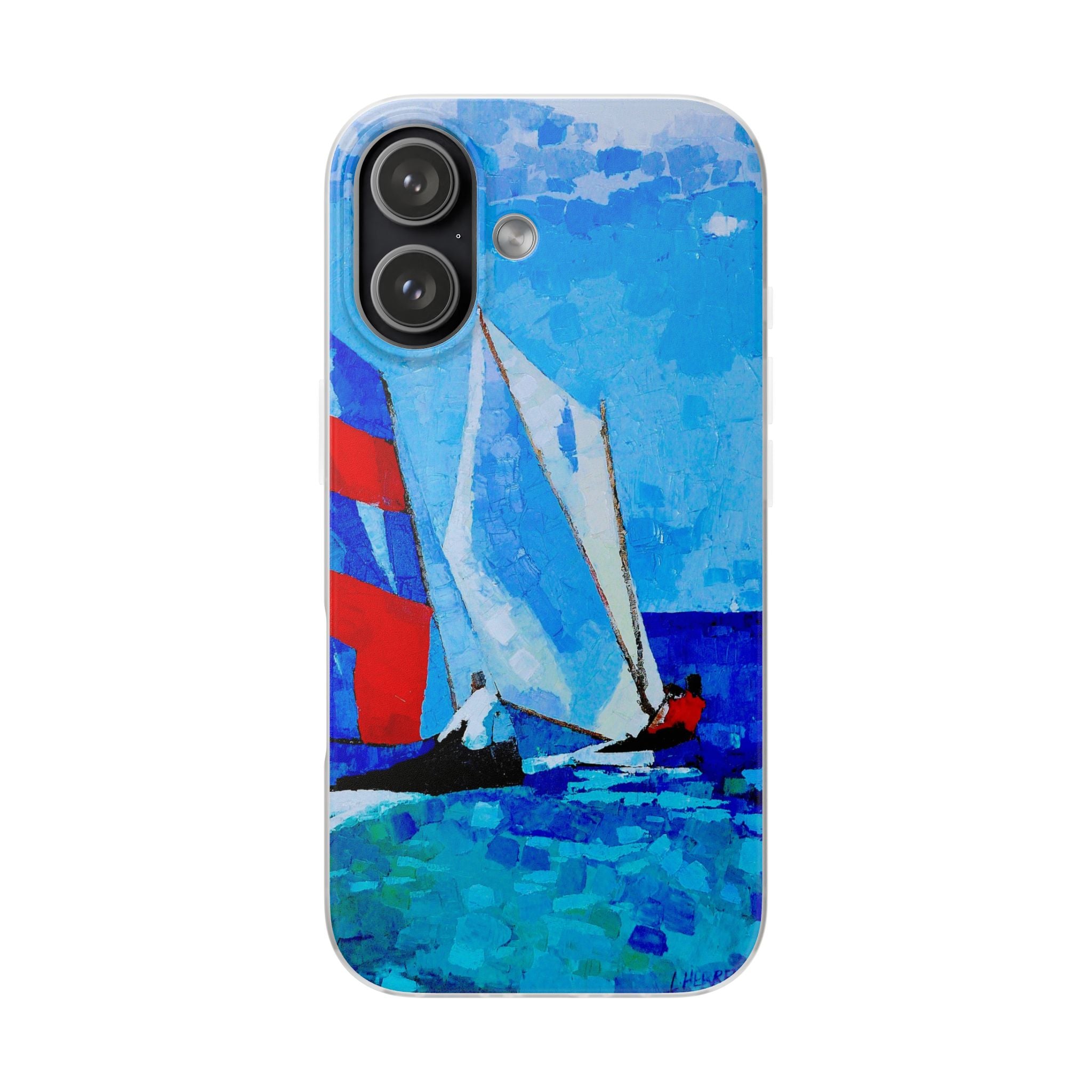 Phone Case Lisa Herrera art print workboat Sailboats   –  Artistic Flexi Case