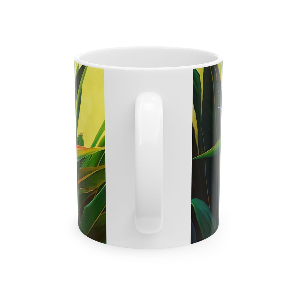 Ceramic Mug Lisa Herrera art print Bird of Paradise Floral  – Tropical Flower Painting Coffee Cup (11oz & 15oz)