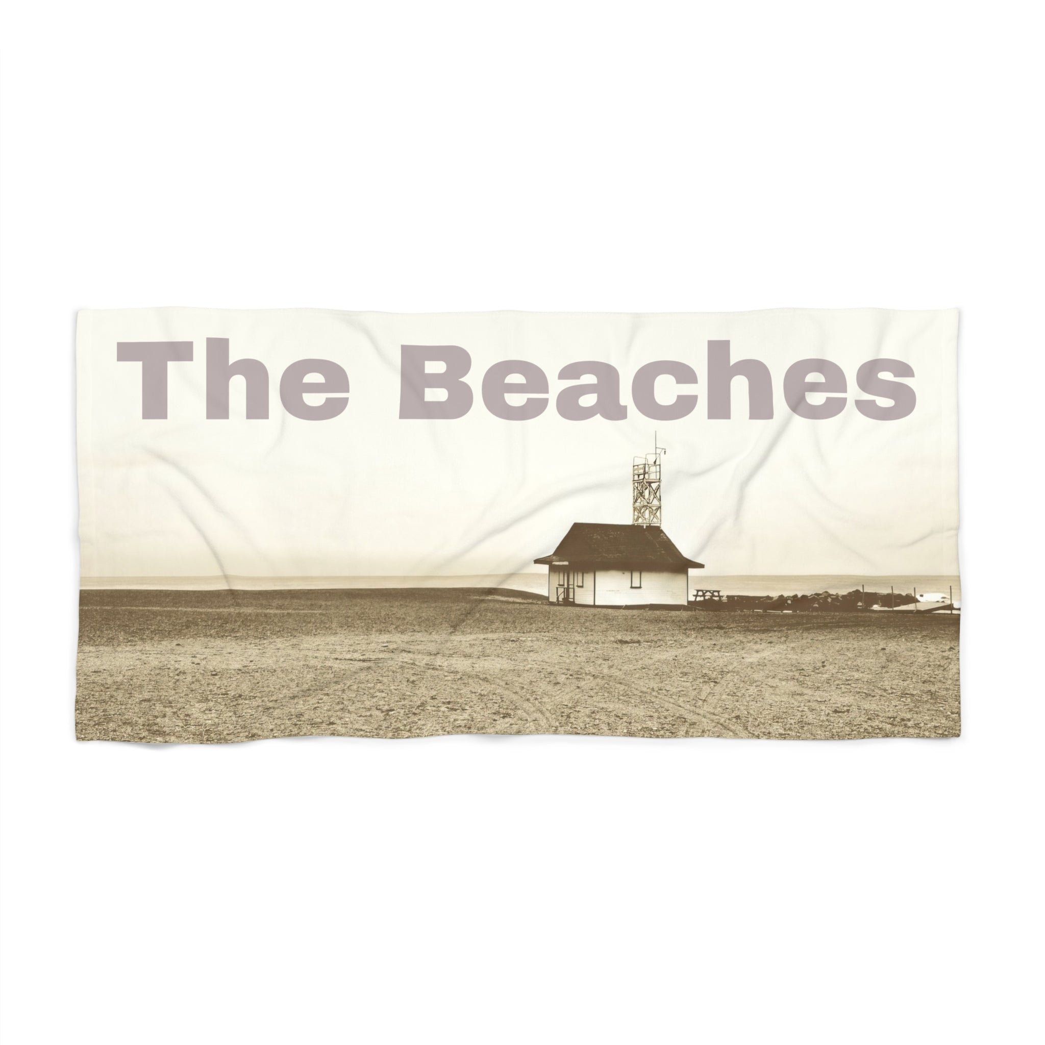 Beach Towel The Beaches Leuty Stn Toronto Blk and Wht photo –  Seaside Photo Printed Towel