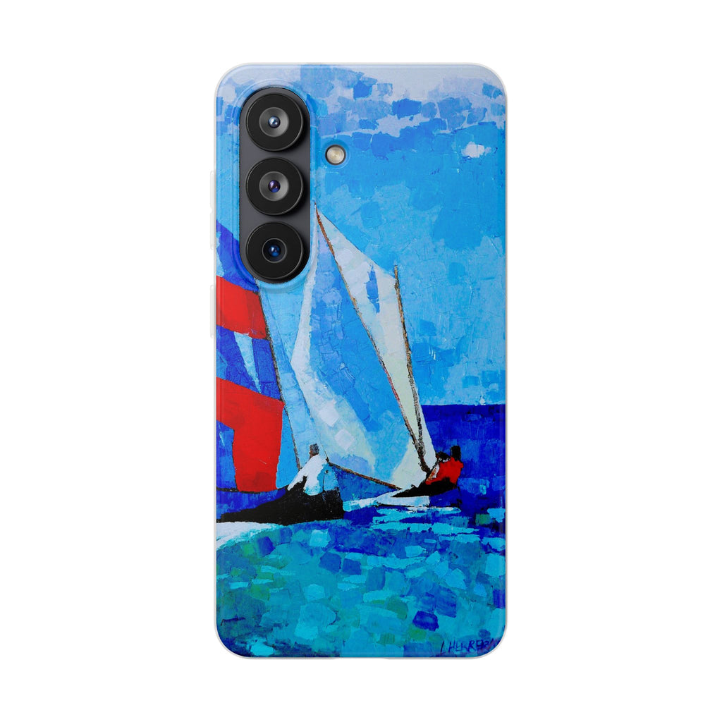 Phone Case Lisa Herrera art print workboat Sailboats   –  Artistic Flexi Case