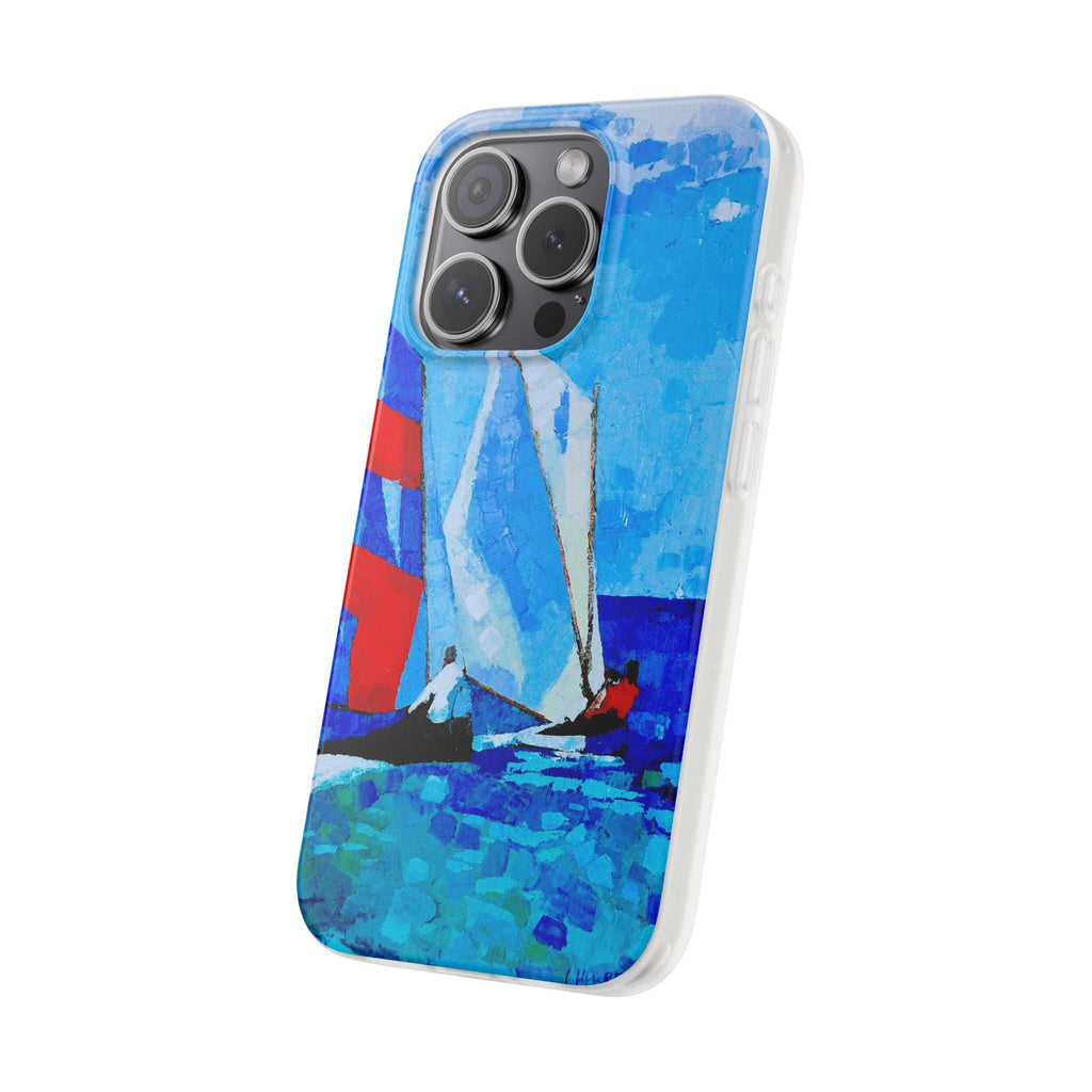 Phone Case Lisa Herrera art print workboat Sailboats   –  Artistic Flexi Case