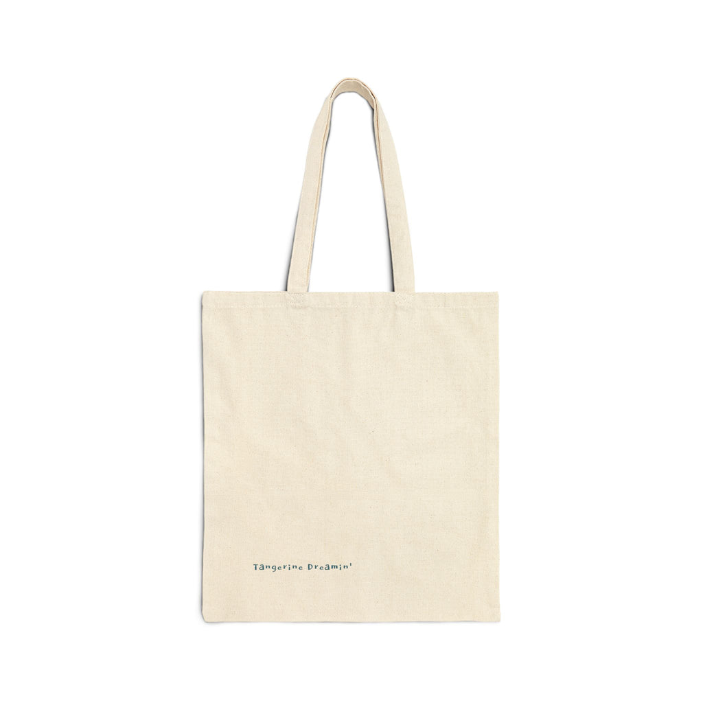Tote Bag Lisa Herrera art print Grenada Market Lady Canvas Tote Bag — Colorful Caribbean Art Grocery Tote