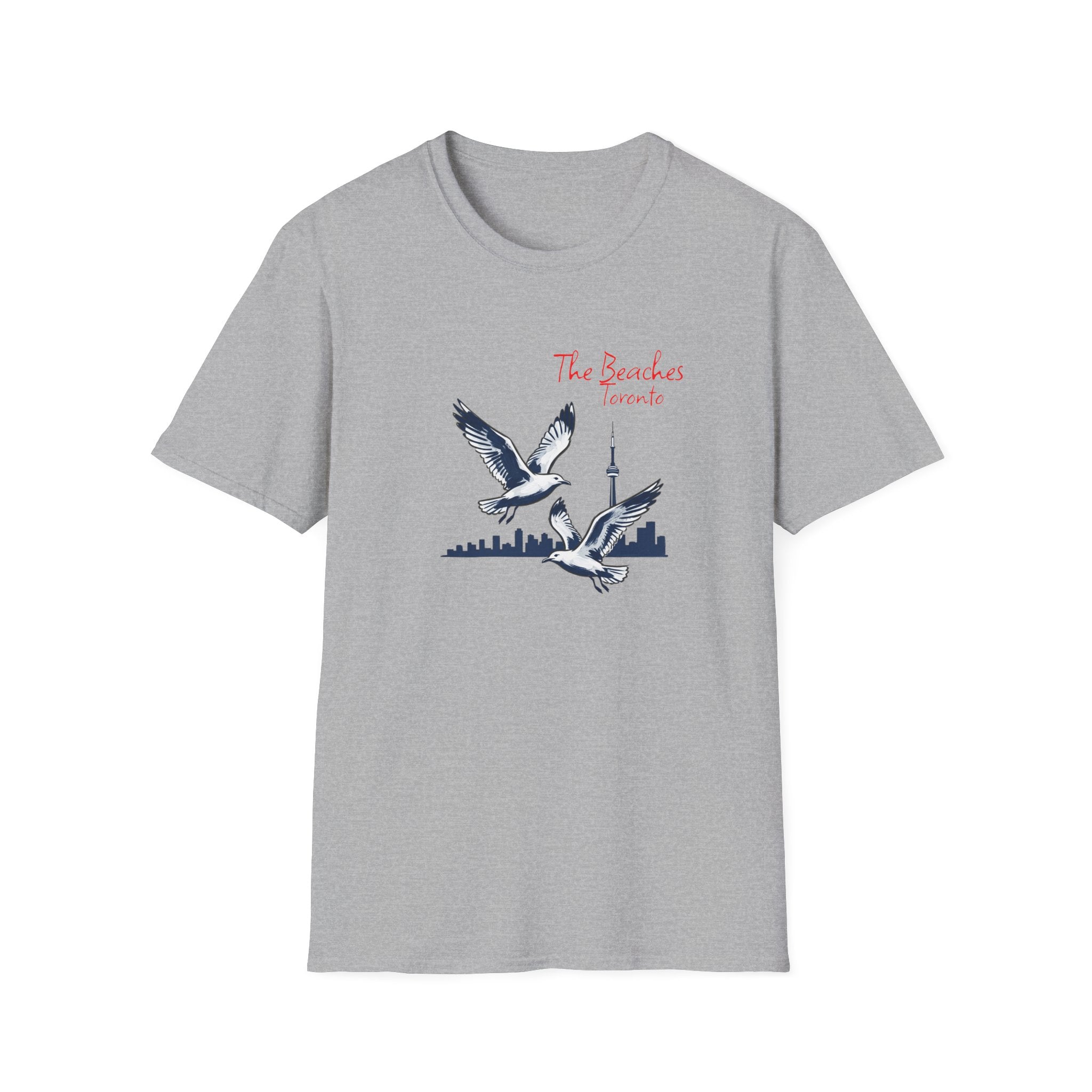 T-Shirt — The Beaches Toronto with Seagulls and cn tower