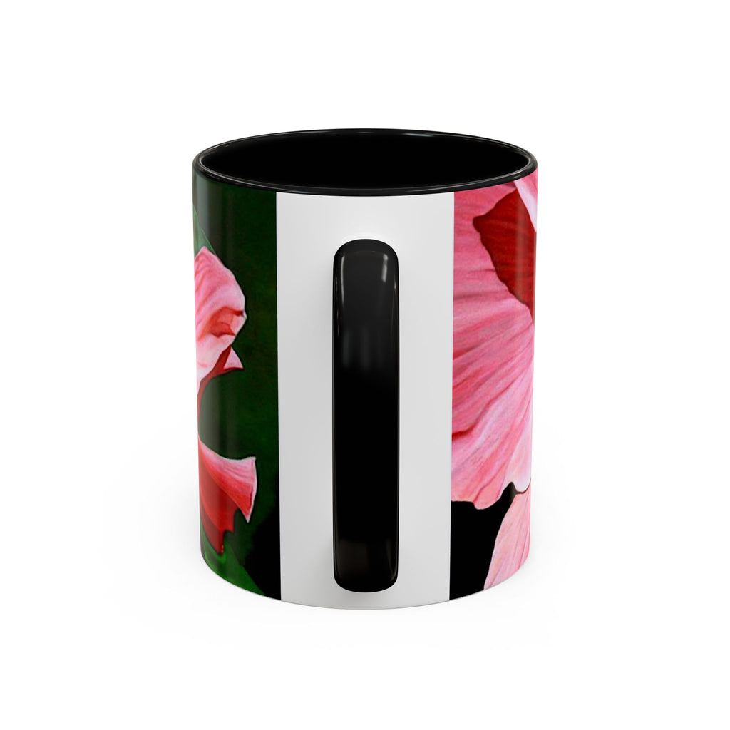 Coffee Mug Pink Hibiscus Painting (11, 15oz)