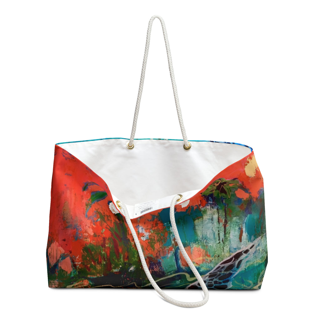 Weekender Bag Lisa Herrera art print Turtle Beach – Vibrant Tropical Travel Tote