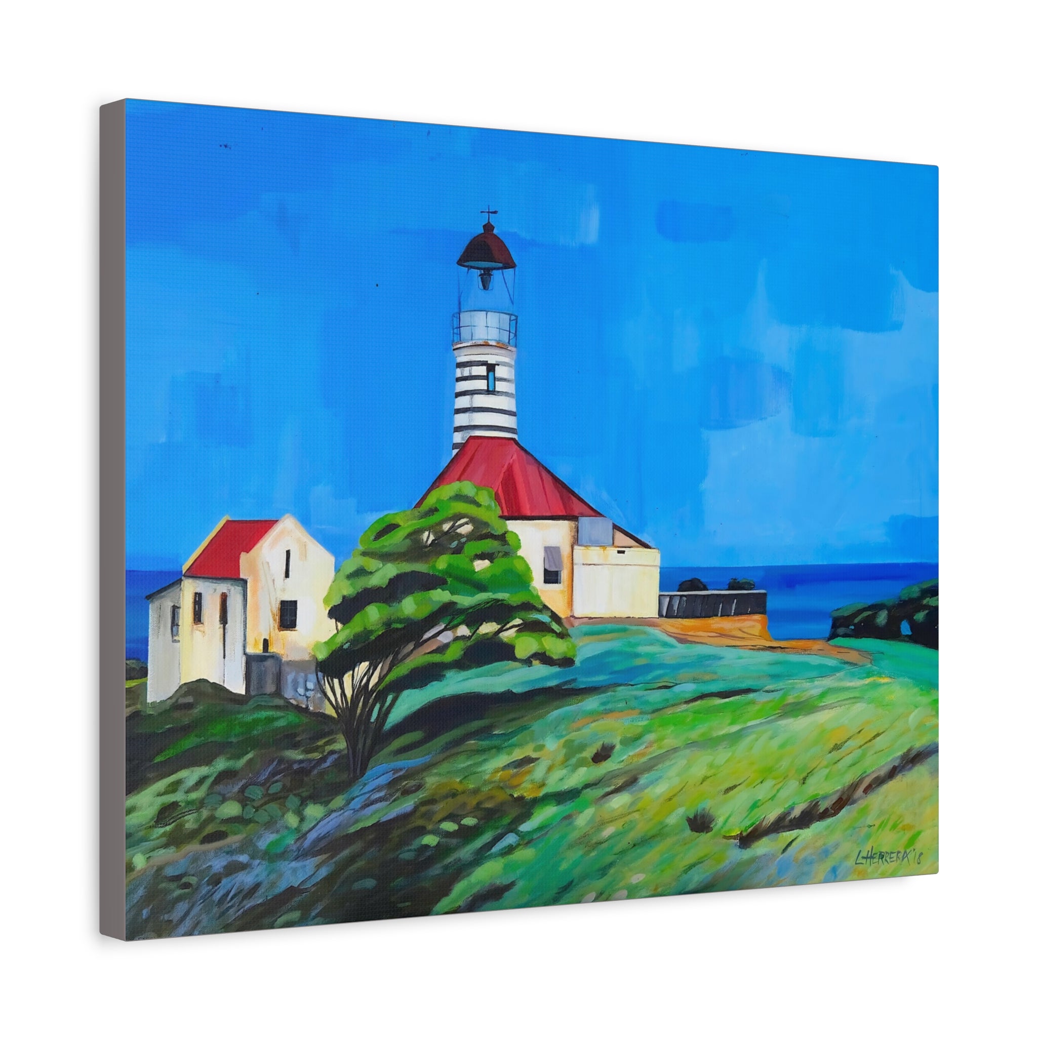 Canvas Print of Pt. Salines Lighthouse Matte— Stretched 1.25" Wall Art