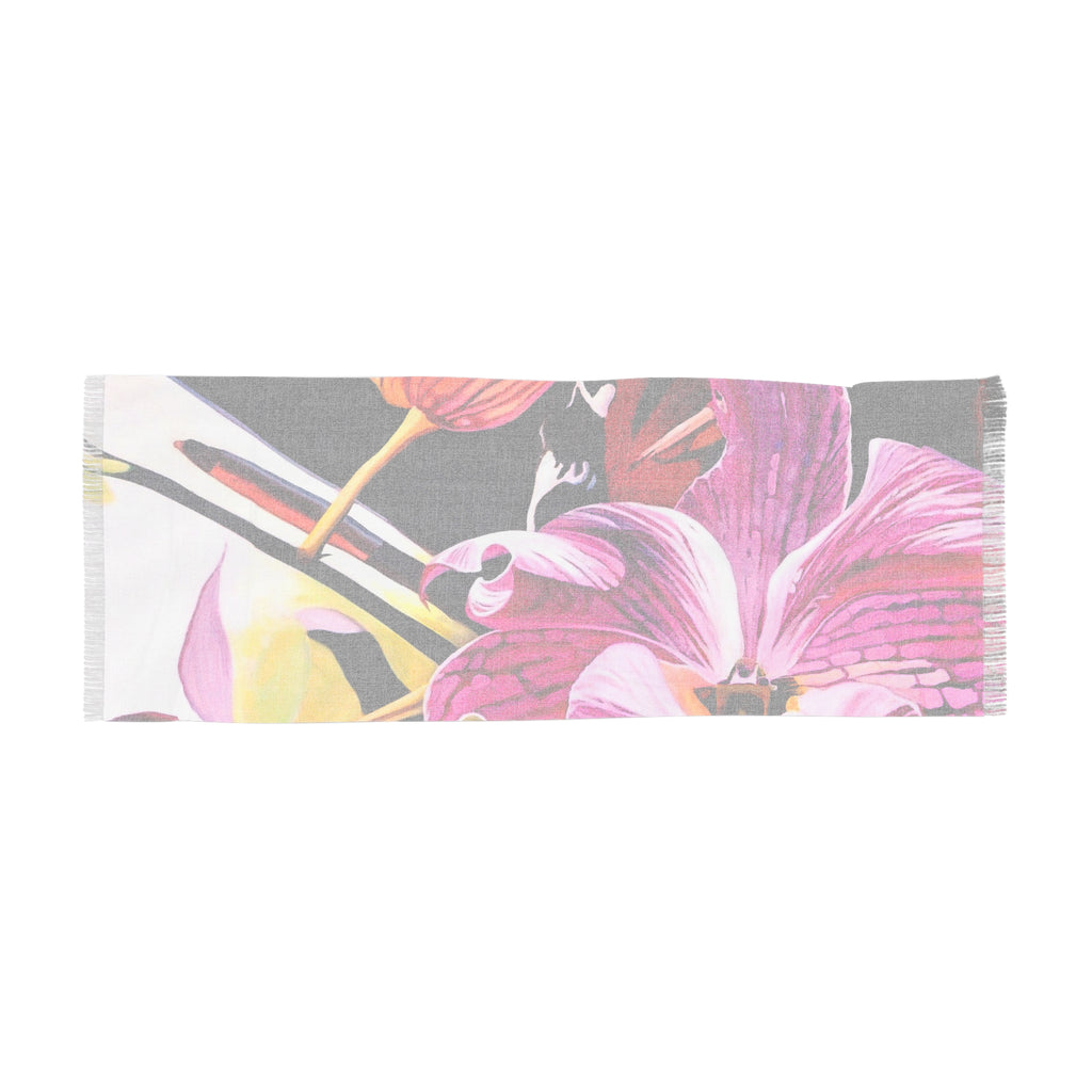 Floral Light Scarf Lisa Herrera Pink Orchid art print  — Bright Tropical Print