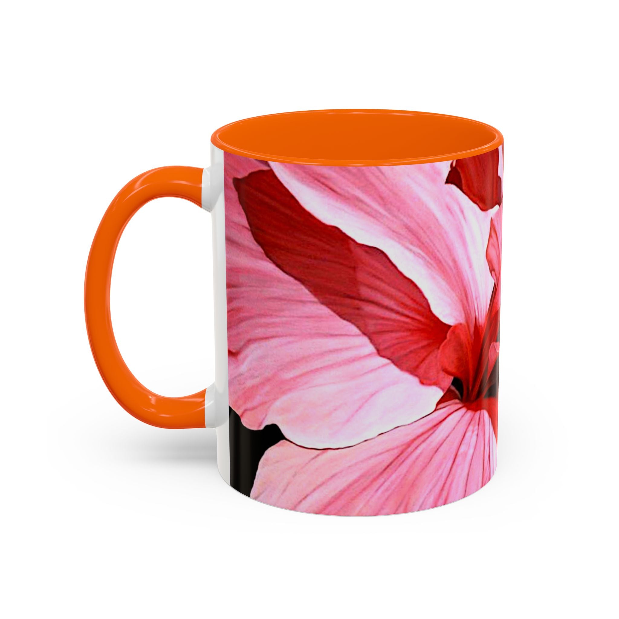 Coffee Mug Pink Hibiscus Painting (11, 15oz)