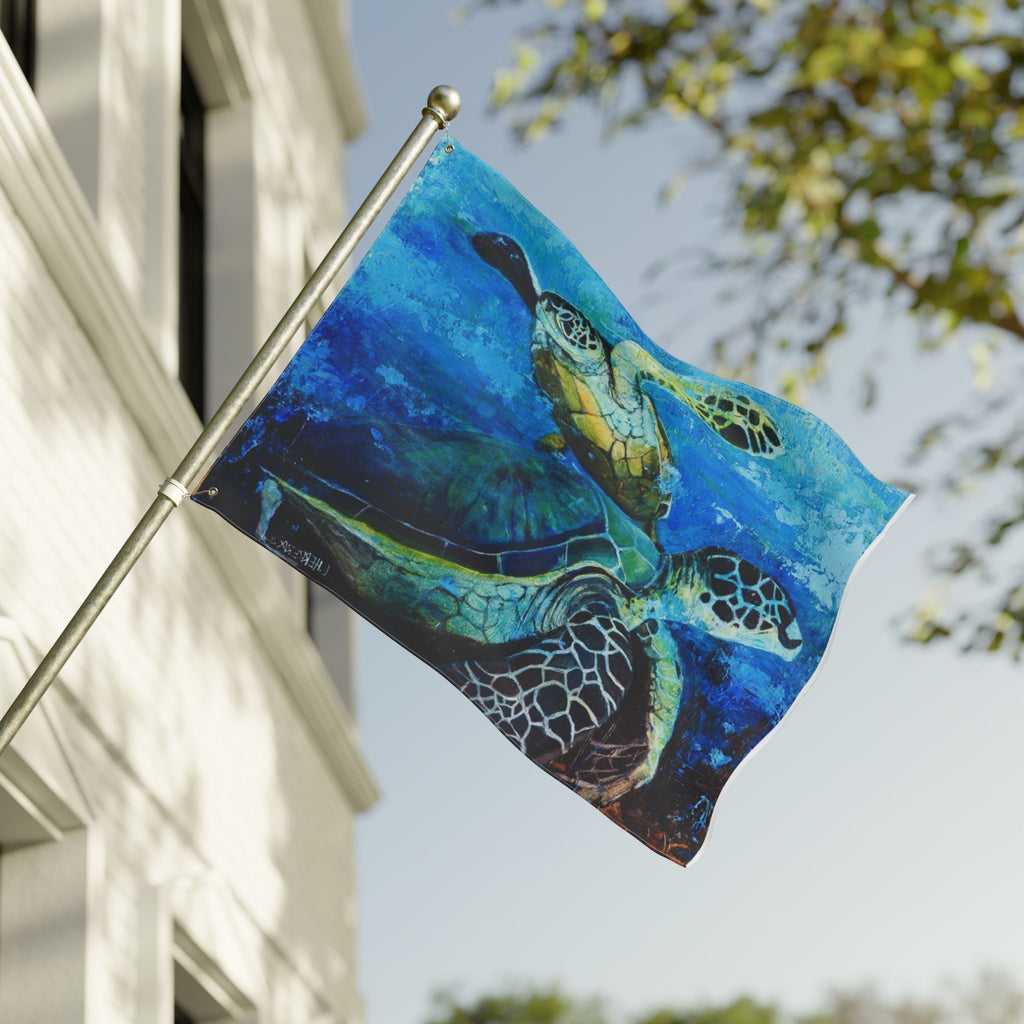 Outdoor Flag - Sea Turtle Double-Sided